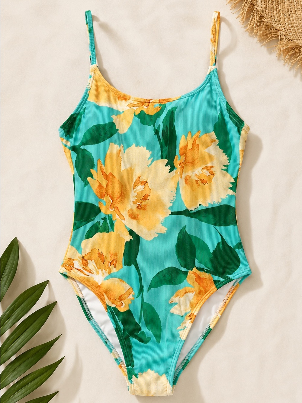 Ribbed Floral One Piece Swimsuit - Shade & Shore
